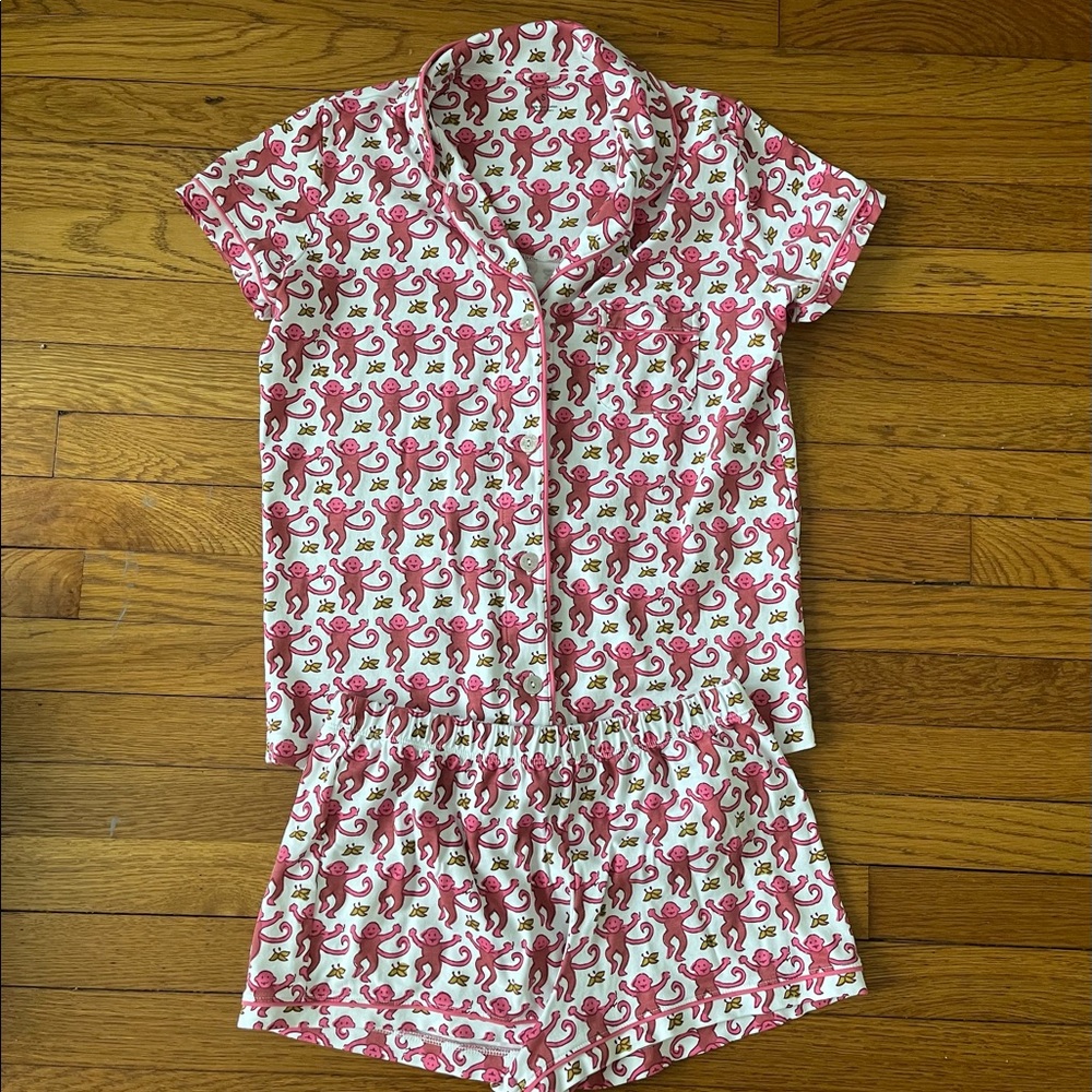 Roller Rabbit pink pajama set